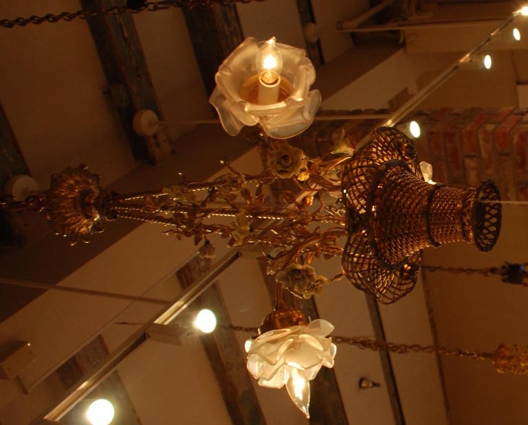 antique flower chandelier