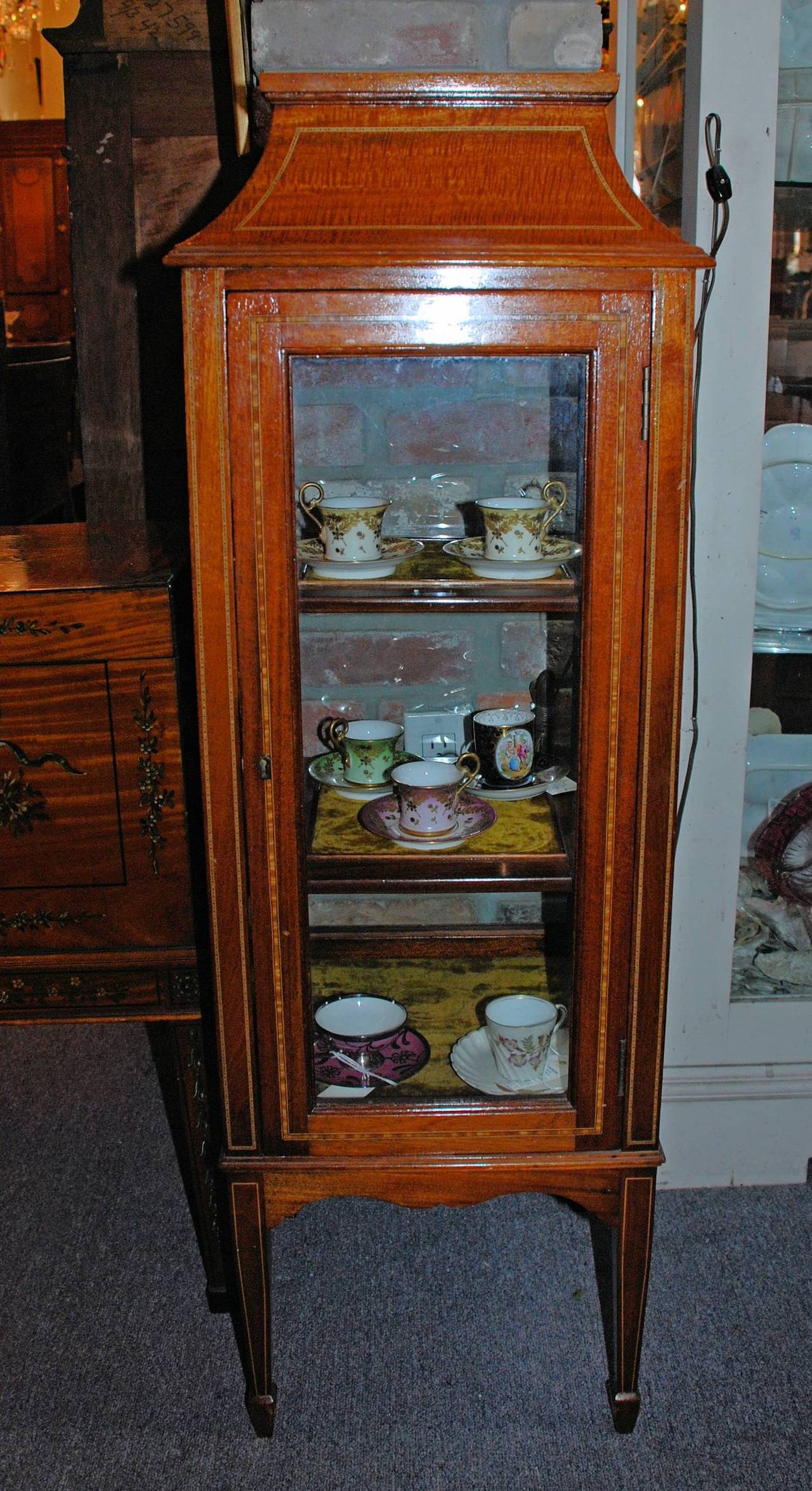 Satinwood Display Cabinet