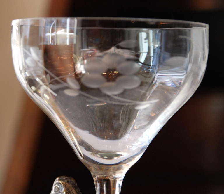 Crystal Antique Cocktail Glasses