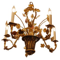 Antique French Dresden Chandelier