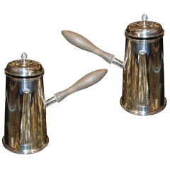 Paire de pots de café au lait antiques