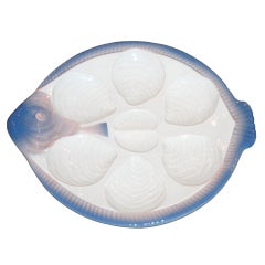 Antique Flounder Shape Oyster Plate