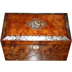 Antique Walnut Tea Caddy