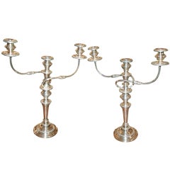 Pair of Antique American Candleabra