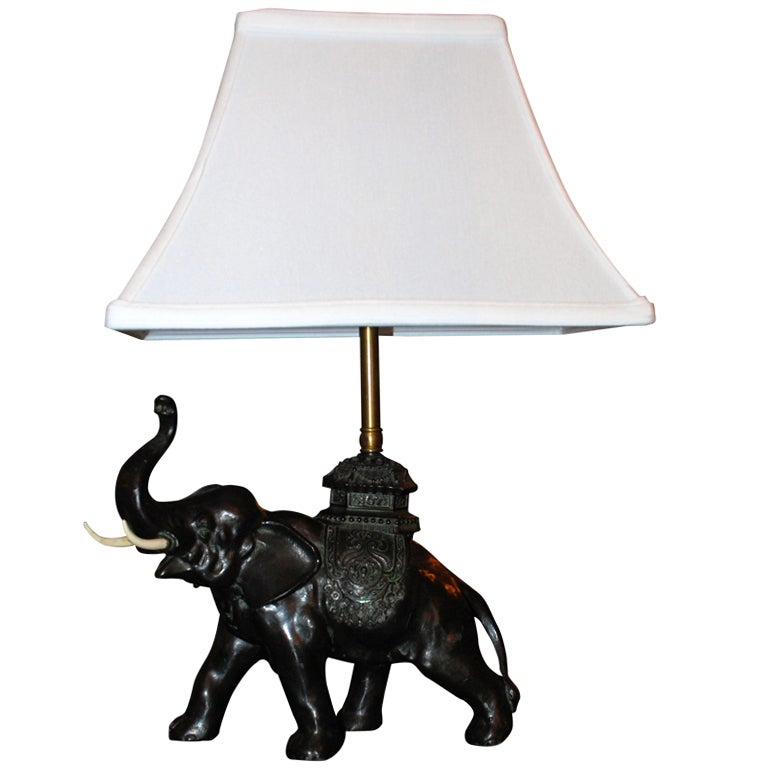 Antique Elephant Lamp