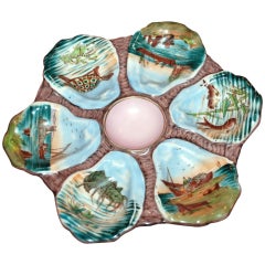 Antique French Oyster Plate