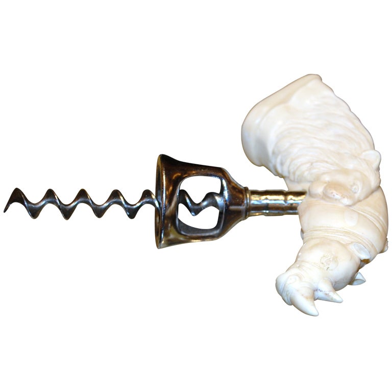 Antique Boars Tusk Corkscrew