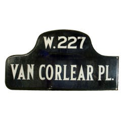 Humpback Street Sign - W.227 Van Corlear Place