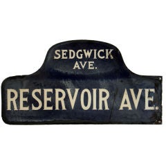 Humpback Street Sign - Sedgewick Ave. Reservoir Ave.