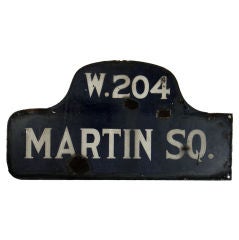 Humpback Manhattan Street Sign - W 204 Martin Sq.