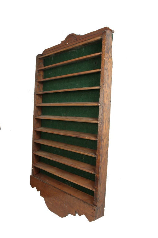 This early 20th Century Billiard Ball Rack comes in original condition. Felt backed.