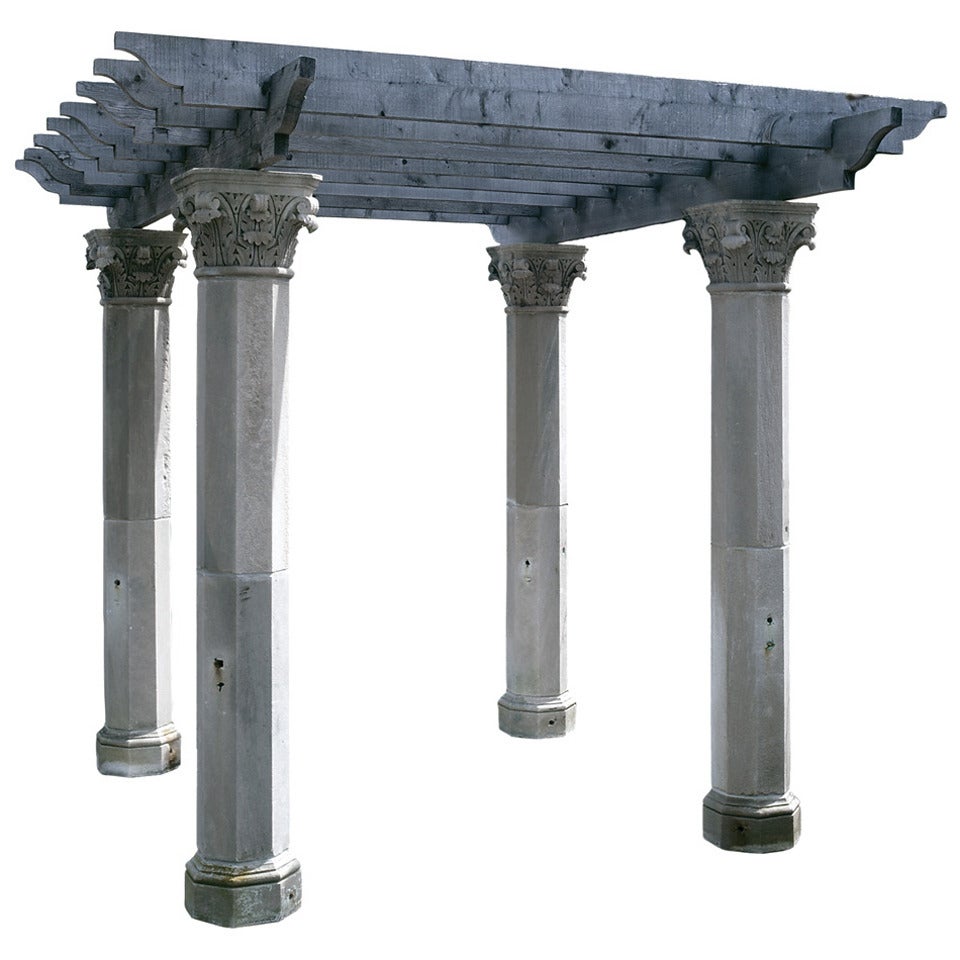 Carved Limestone Columns