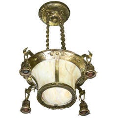 Bronze Hammered Chandelier