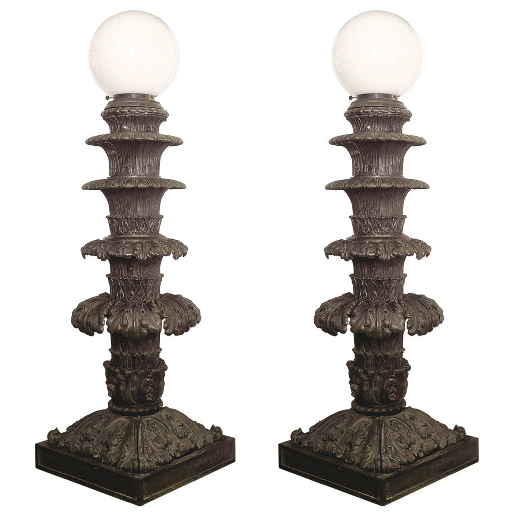 Beaux Arts Post Lamps For Sale