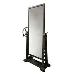 Antique Standing Industrial Mirror