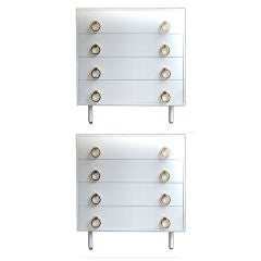 A Pair of Hollywood Regency Chest of Drawers by Harvey Probber