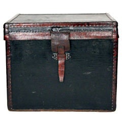 Insall and Sons Vintage Leather and Canvas Travelling Trunk