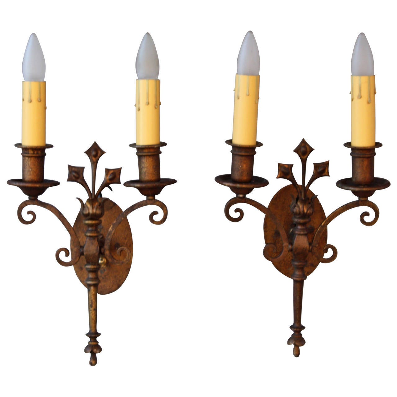 Pair of Outstanding Spanish Revival Sconces at 1stDibs