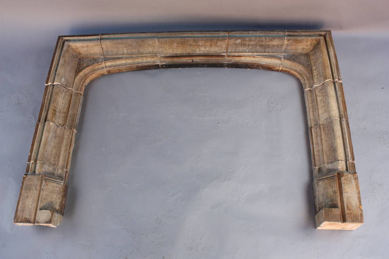 Antique Magnificent Batchelder Fire Surround