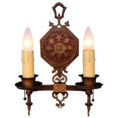 1 of 4 1920's Sconces With Seahorse Motif