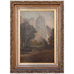 1850s Oil Painting of Yosemite