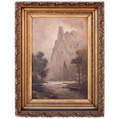 19th Century Oil of Yosemite