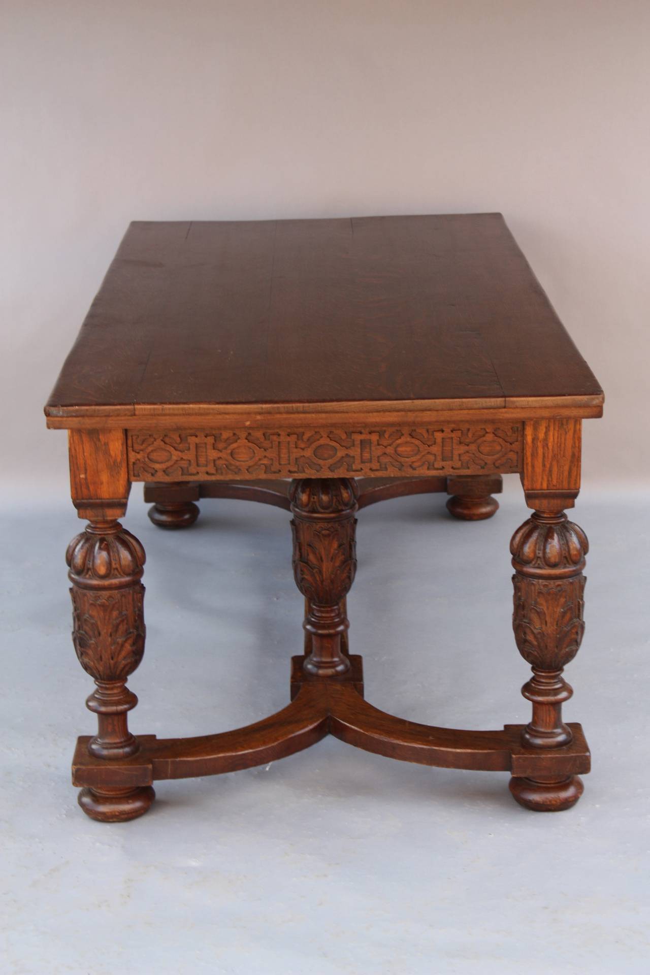 Antique oak library table for sale Clearance