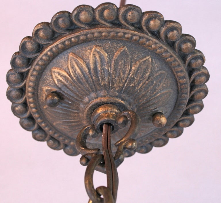 1920's Two-light Fixture with Thistle Motif 1