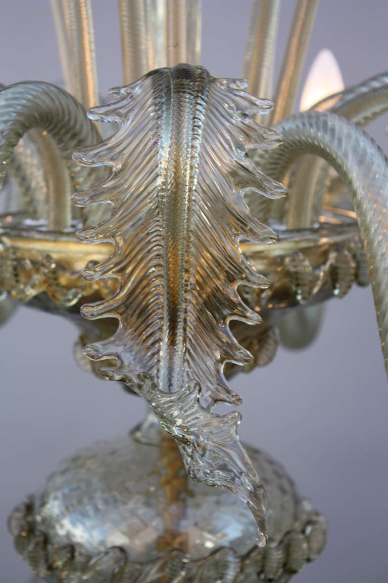 Imposing Antique, 1920s Two-Tier Murano Chandelier For Sale 4