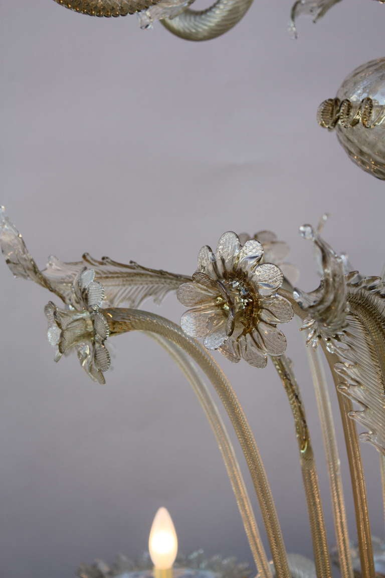 Imposing Antique, 1920s Two-Tier Murano Chandelier For Sale 3