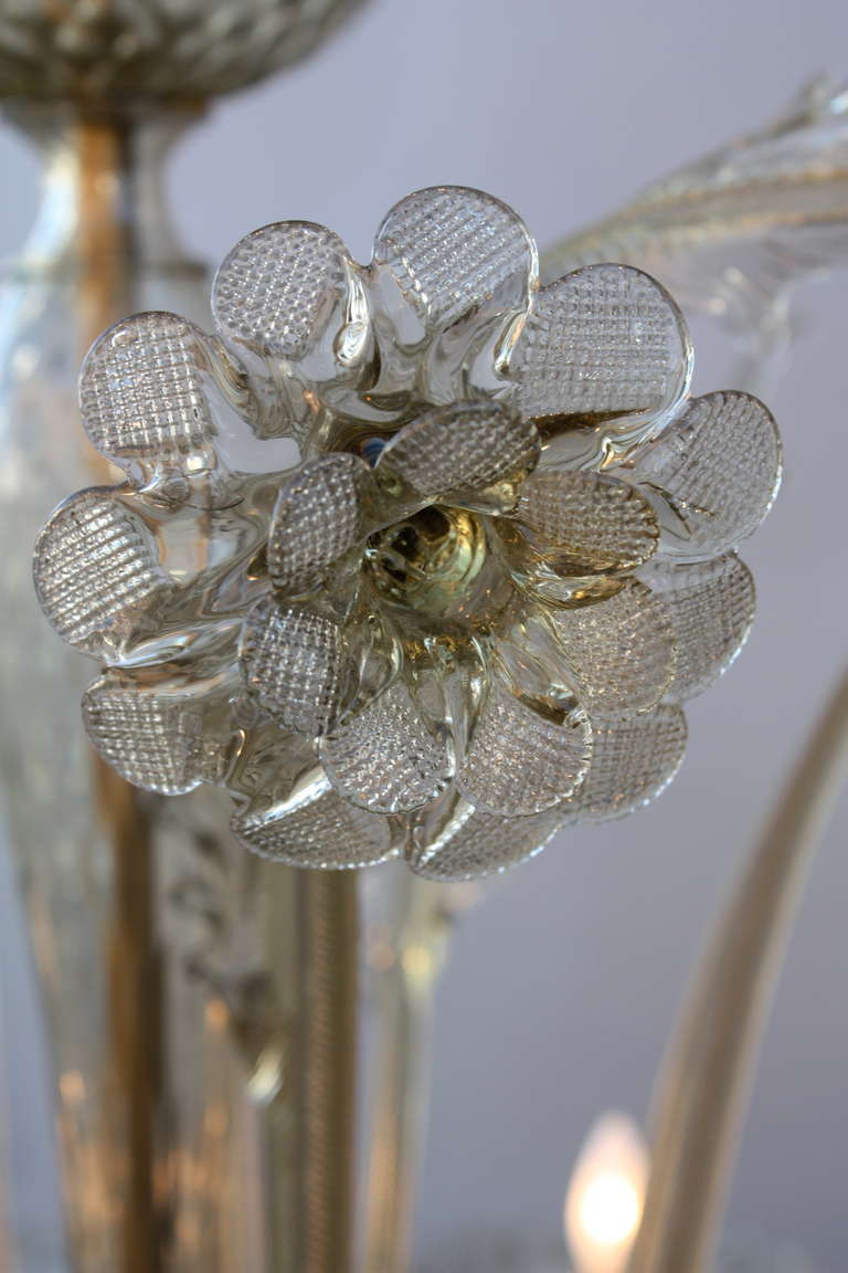 Glass Imposing Antique, 1920s Two-Tier Murano Chandelier For Sale