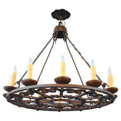 Hard to Find Large-Scale Spanish Revival Chandelier