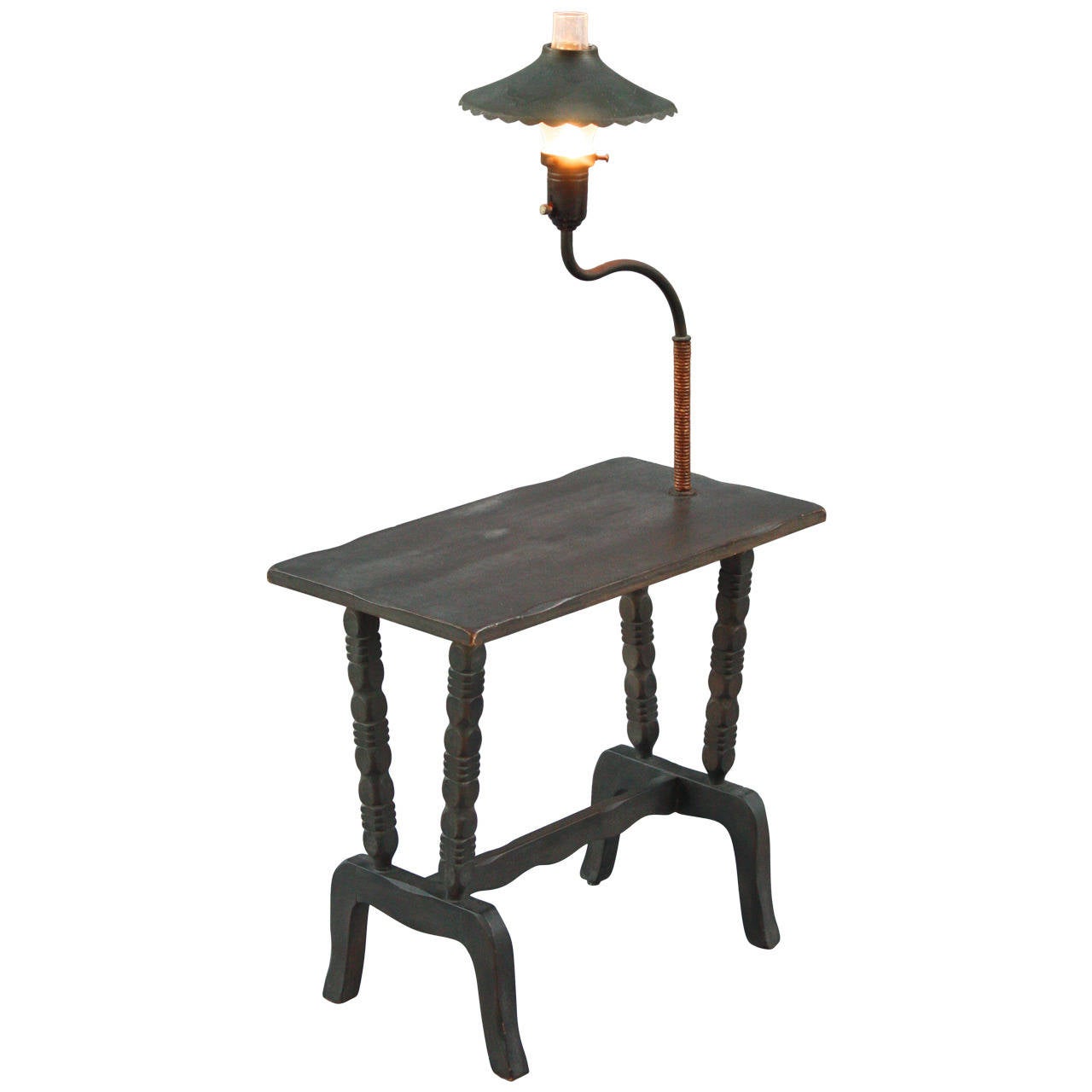 Antique Signed Monterey Table Lamp Side Table at 1stDibs