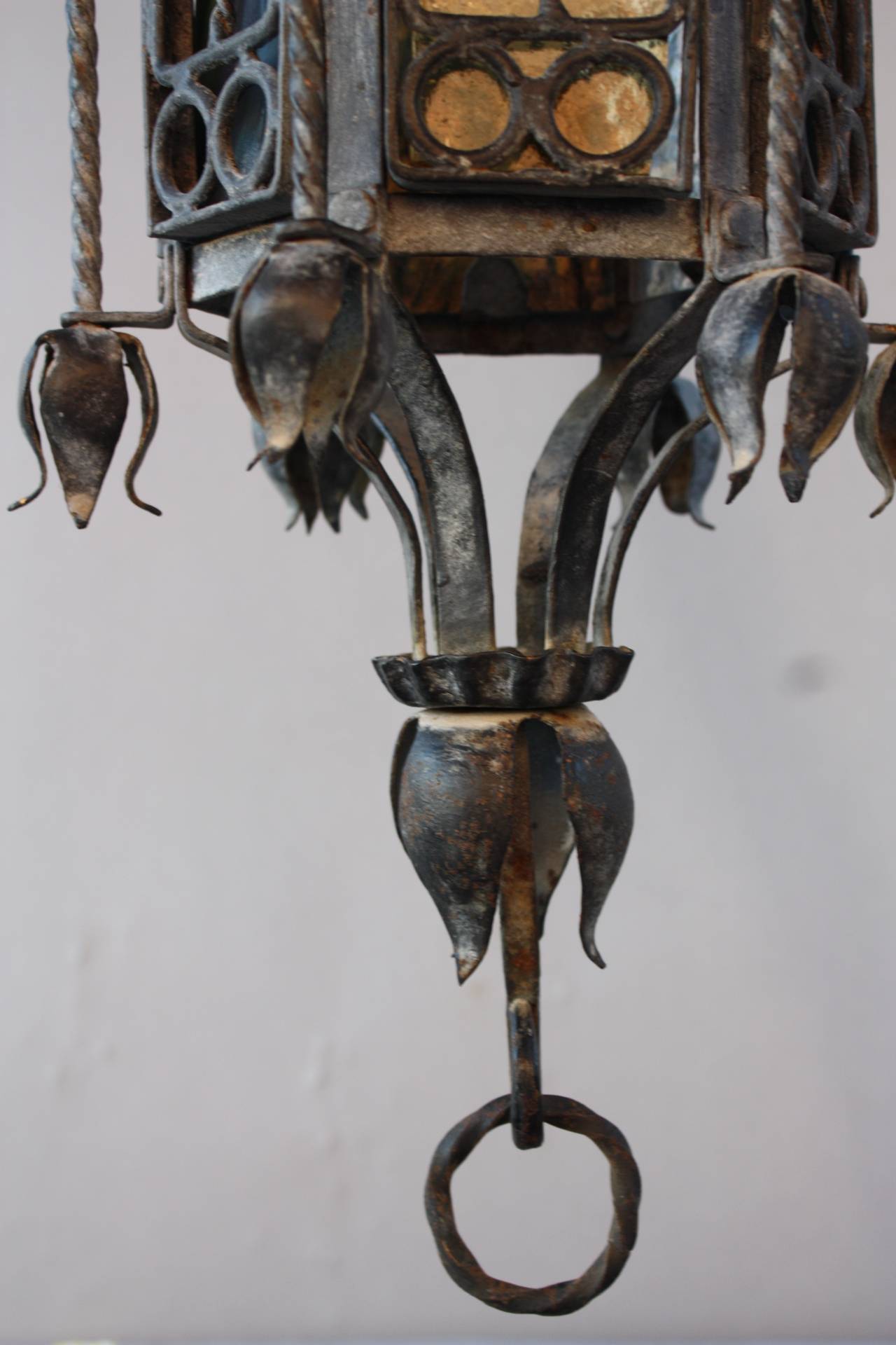 Early 20th Century Small Scale Moorish Style Iron Pendant