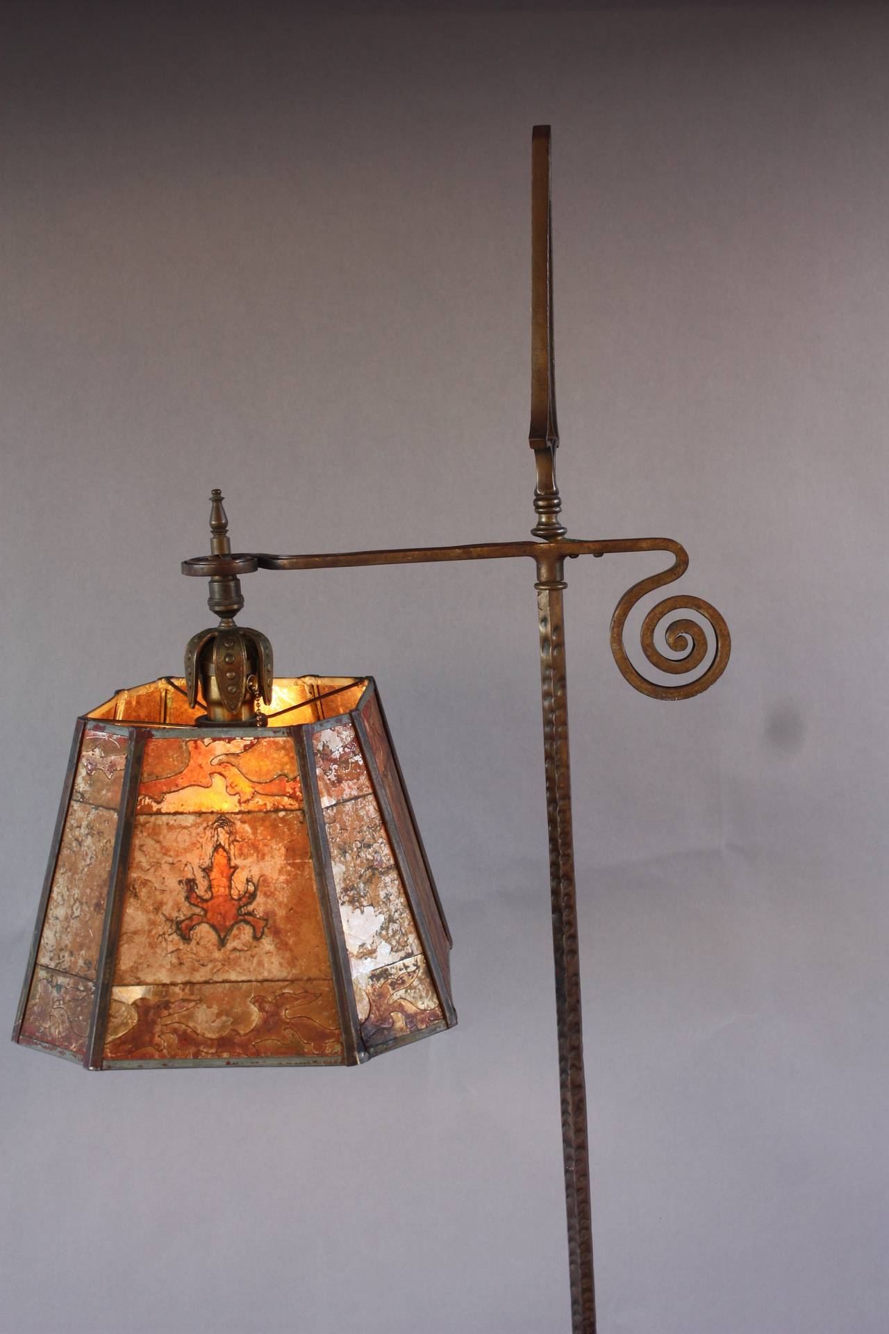 North American 1920's Floor Lamp In the Style Of Oscar Bach
