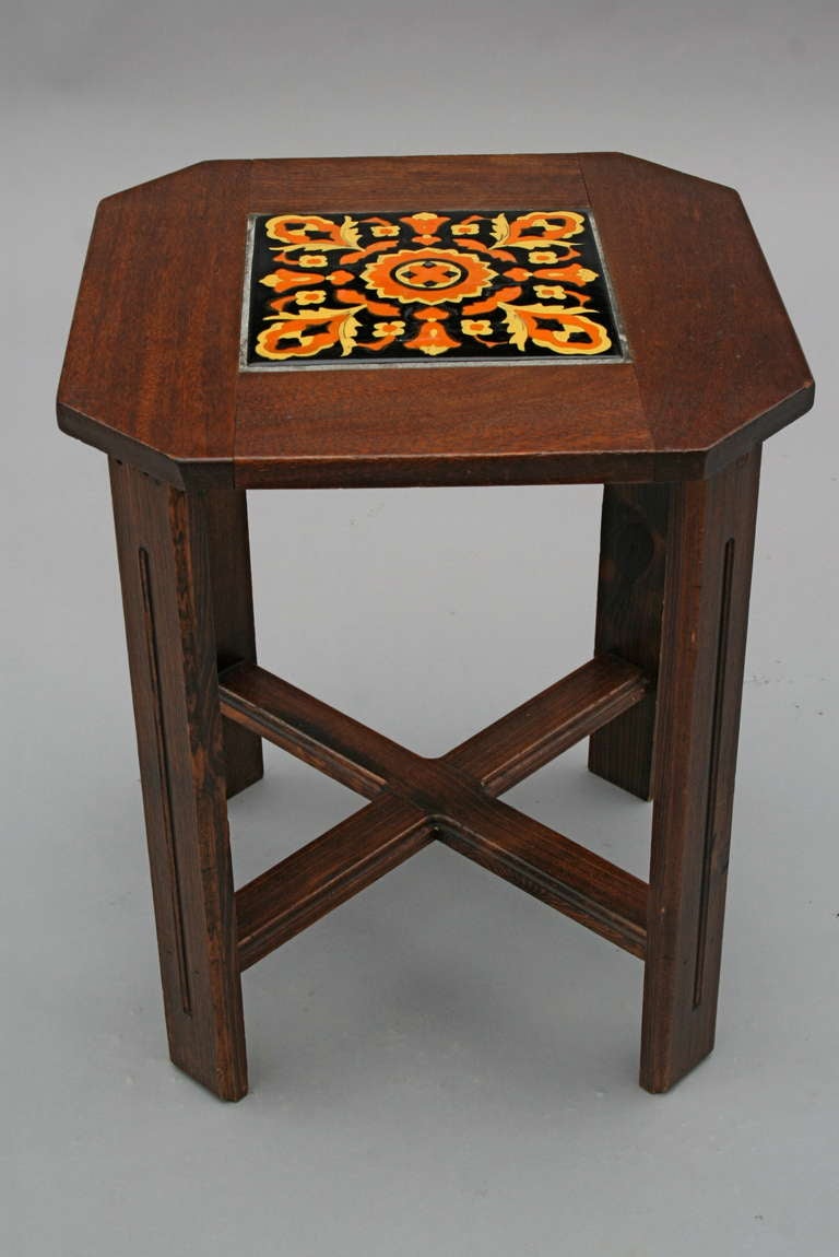 Small side tile table with original California 1930's tile.