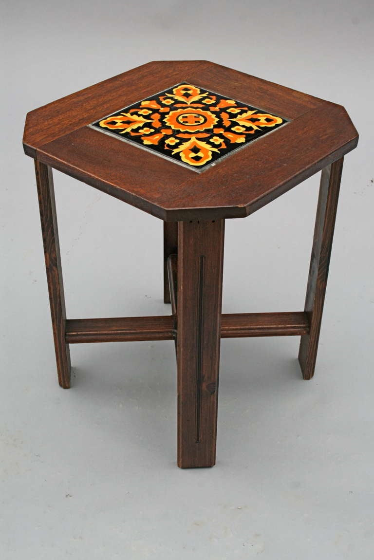 1920's California Tile Table In Excellent Condition In Pasadena, CA