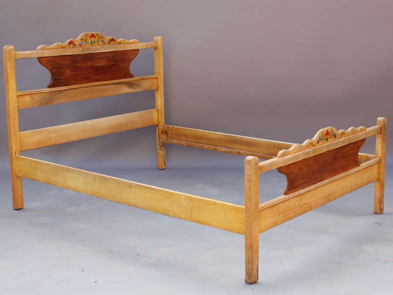American 1930s Signed Monterey Period Double Bed