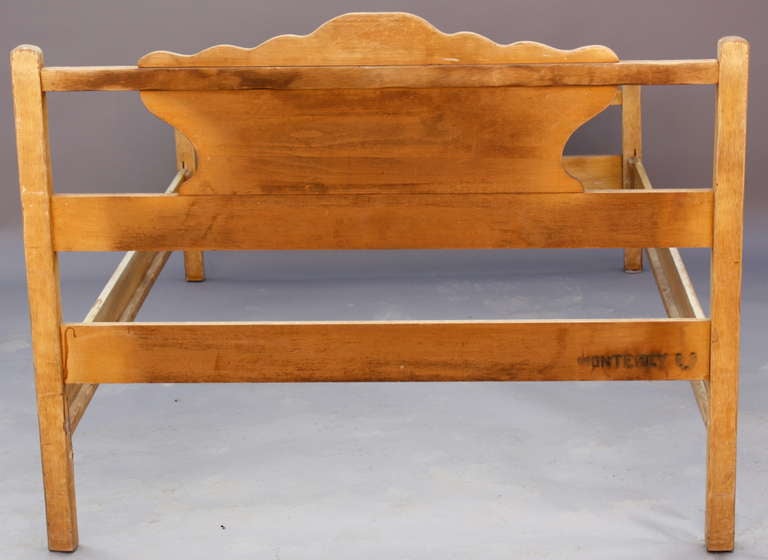 1930s Signed Monterey Period Double Bed In Excellent Condition In Pasadena, CA