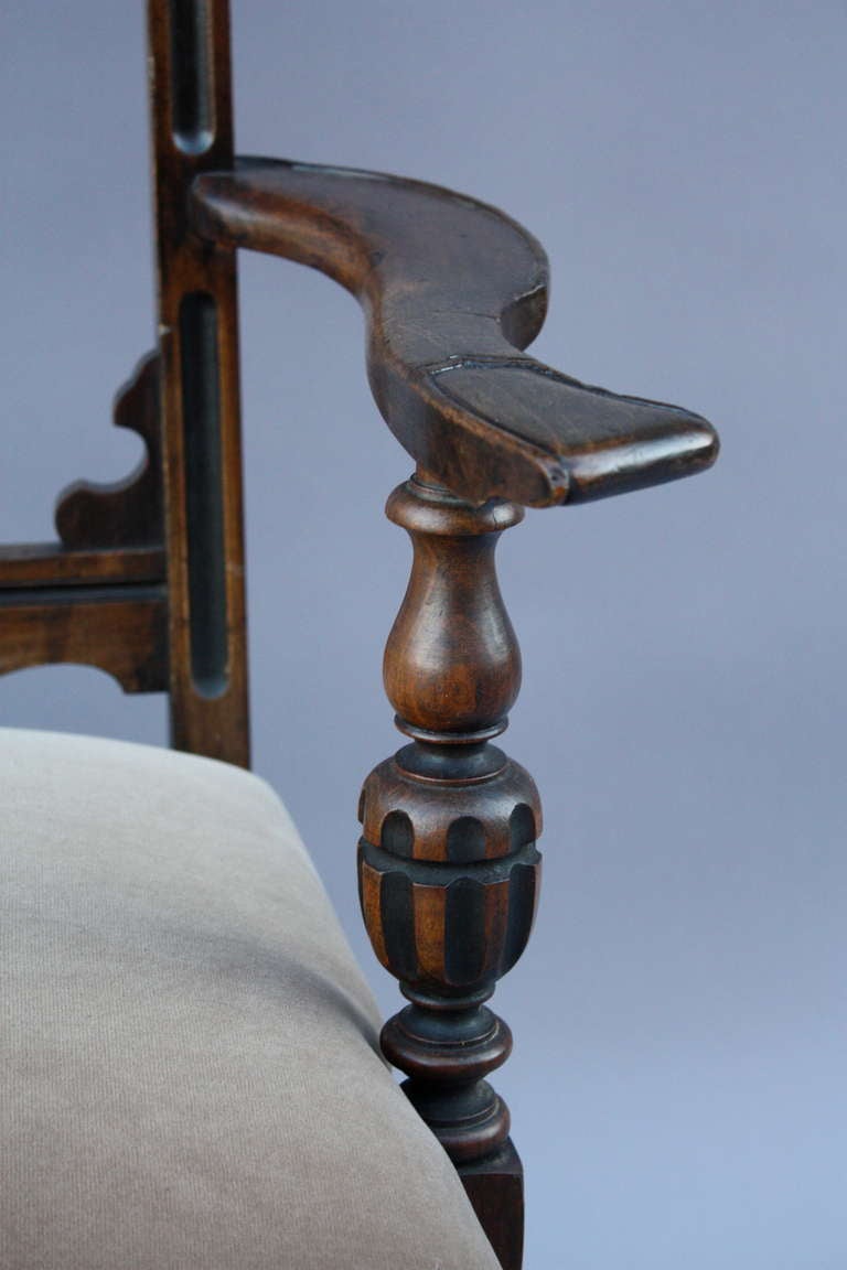 Wood 1920s Spanish Revival Armchair