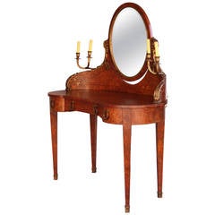 Antique Turn of the Century Burl Wood European Vanity