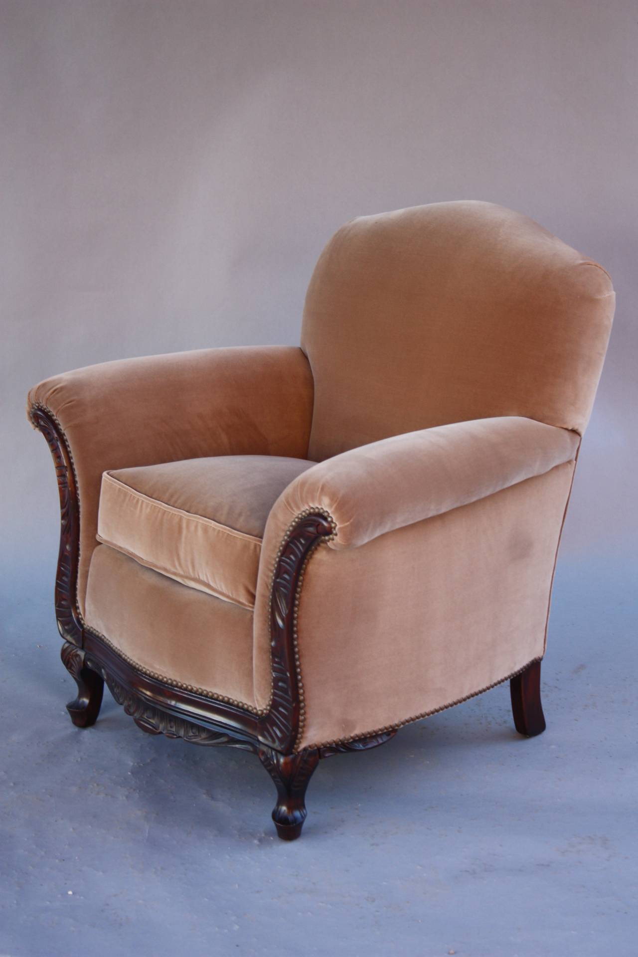 North American Elegant Small Scale 1920s Armchair