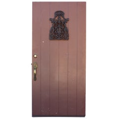 Antique Original 1920's Door with Galleon Grill