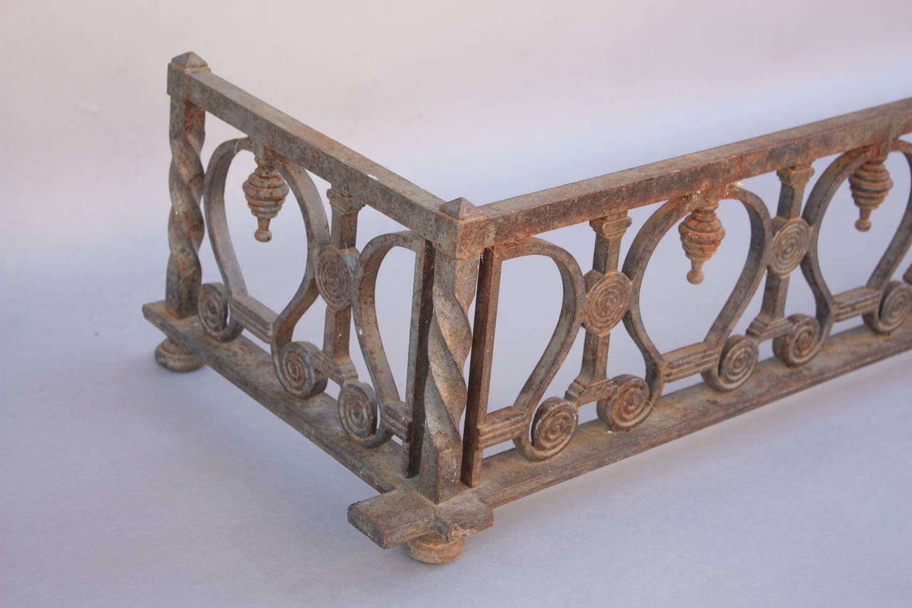 Early 20th Century Exceptional Wrought Iron Fender
