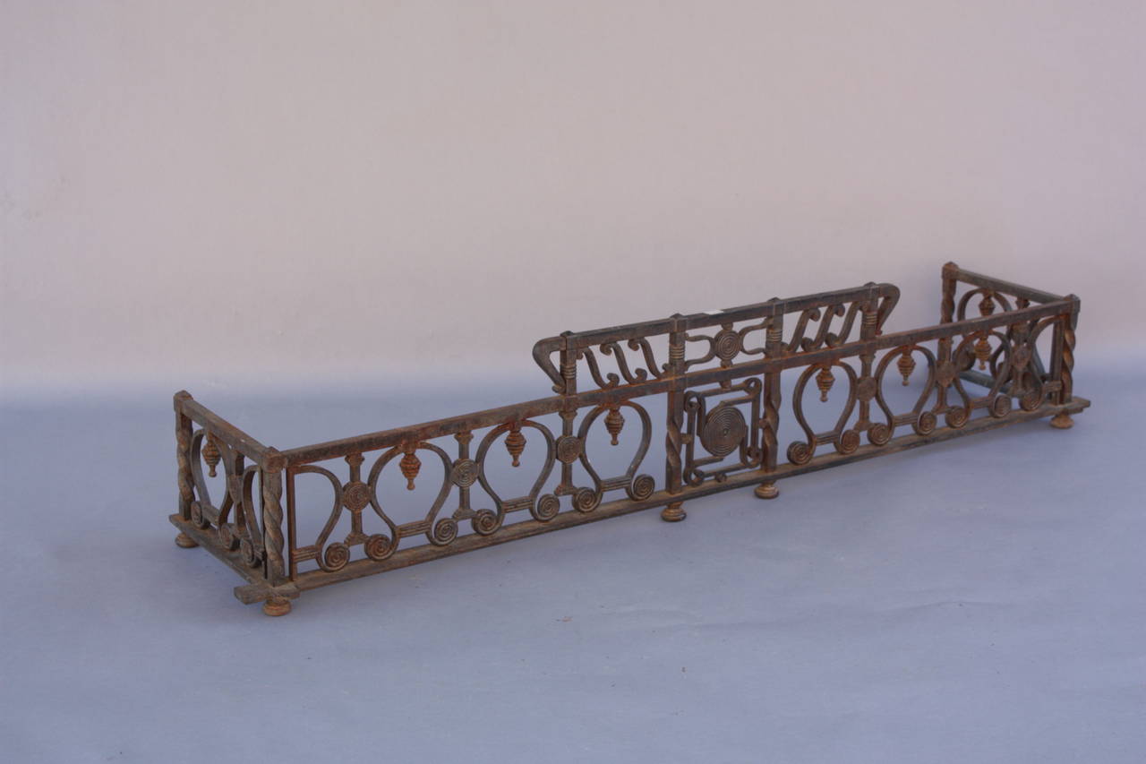 North American Exceptional Wrought Iron Fender