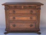 Antique Classic Carved Walnut Dresser, c. 1920's