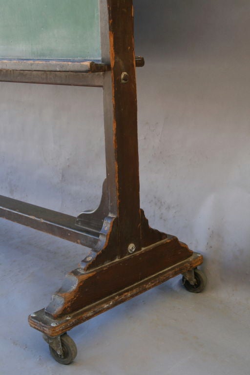 Very Long Wood Chalkboard on Wheels at 1stDibs vintage chalkboard on