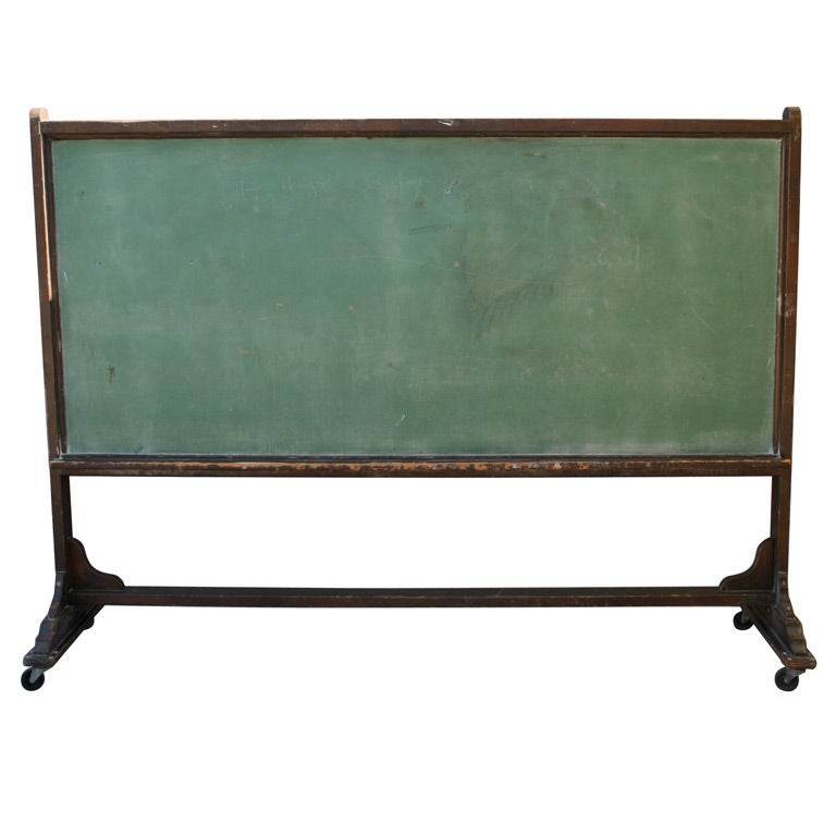 Very Long Wood Chalkboard on Wheels at 1stDibs vintage chalkboard on