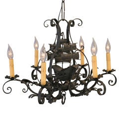 Wrought Iron Spanish Galleon Chandelier