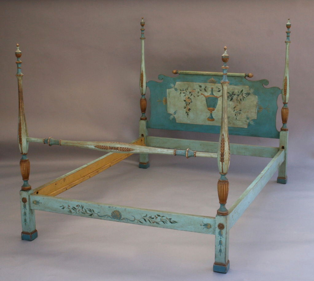 Italian HandPainted Bed Frame at 1stdibs